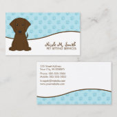 Niedliche Betreuung von Haustieren Visitenkarte (Vorne/Hinten)