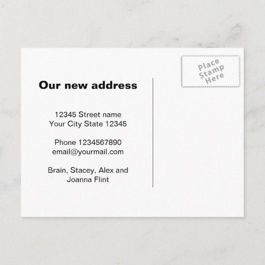 Niedliche bewegliche Postkarten mit Silhouette (Rückseite)