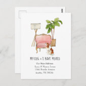 Niedliche Bewegung mit Hundebewegung Ankündigung P Postkarte (Vorne/Hinten)