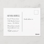 Niedliche Bewegung mit Hundebewegung Ankündigung P Postkarte (Rückseite)