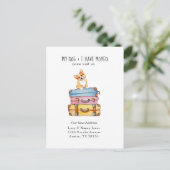 Niedliche Bewegung von Corgi Ankündigung Postkarte (Stehend Vorderseite)