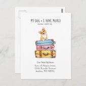 Niedliche Bewegung von Corgi Ankündigung Postkarte (Vorne/Hinten)