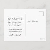 Niedliche Bewegung von Corgi Ankündigung Postkarte (Rückseite)