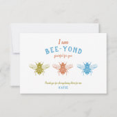 Niedliche Bewertung der Hummelbiene Dankeskarte (Vorderseite)