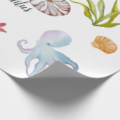 Niedliche Bewohner des Meeresbodens Geschenkpapier (Ecke)