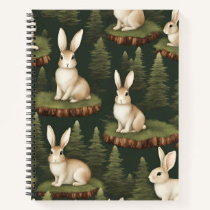 Niedliche, bezaubernde Bunnies im Hintergrund Notizblock