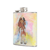 Niedliche, bezaubernde, trendige Hundewelpen Flachmann (Links)