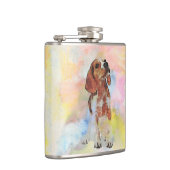 Niedliche, bezaubernde, trendige Hundewelpen Flachmann (Rechts)