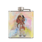 Niedliche, bezaubernde, trendige Hundewelpen Flachmann (Rückseite)