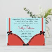 Niedliche BH-Wäsche-Brautparty-Einladung Einladung (Stehend Vorderseite)