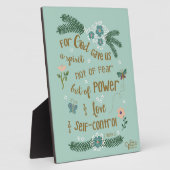 Niedliche Bibel Verse Glaube über Angst Hand gesch Fotoplatte (Seite)