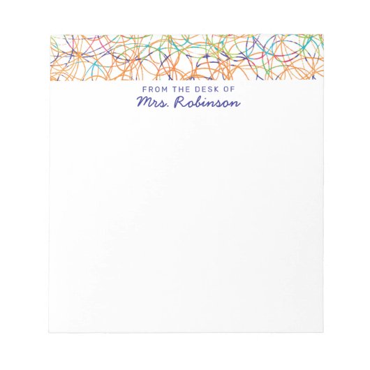 Niedliche Bibellehrer vom Schreibtisch Notizblock (Vorderseite)