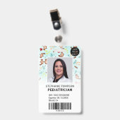 Niedliche Biber Logo-Code des Kinderarztes Ausweis (Vorderseite mit Clip)