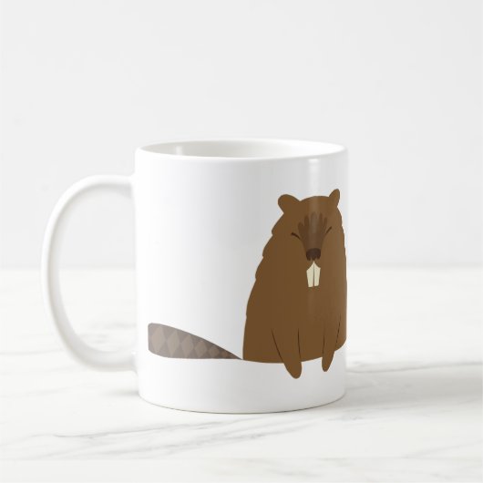 Niedliche Biber-Tasse Kaffeetasse (Links)