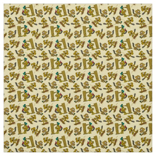 Niedliche Biber überall! Stoff (Muster)