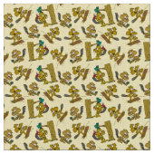 Niedliche Biber überall! Stoff (Nahaufnahme)