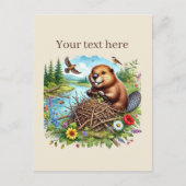 Niedliche Biberliebhaber Postkarte (Vorderseite)