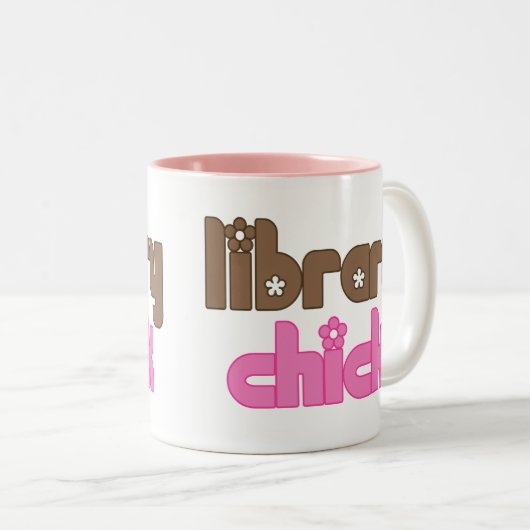 Niedliche Bibliotheks-Küken-Tasse Zweifarbige Tasse (VorderseiteRechts)