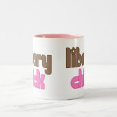 Niedliche Bibliotheks-Küken-Tasse Zweifarbige Tasse (Mittel)