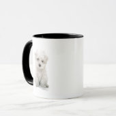 Niedliche Bichon Frise Kaffee-Tasse Tasse (Vorderseite Links)