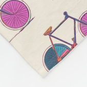 Niedliche Bicycle Line Art Zeichnend Muster Fleecedecke (Ecke)