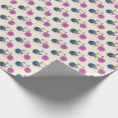 Niedliche Bicycle Line Art Zeichnend Muster Geschenkpapier (Ecke)