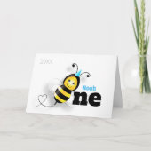 Niedliche Biene 1. Geburtstagskarte Karte (Vorderseite)
