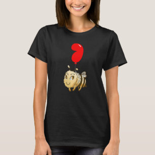 Niedliche Biene 7. Geburtstag Kinder Ballon Party T-Shirt