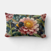 Niedliche Biene auf Blume Lendenkissen (Rückseite)