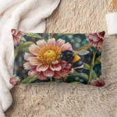 Niedliche Biene auf Blume Lendenkissen (Decke)