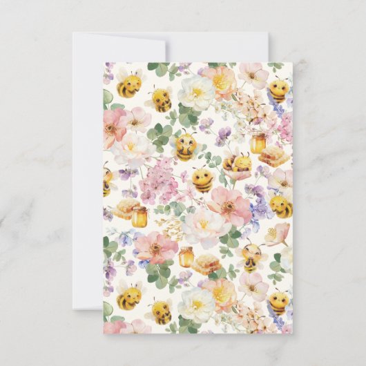 Niedliche Biene Dankeschön Karte (Rückseite)