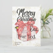 Niedliche Biene Frohe Weihnachten Custom (Stehend Vorderseite)