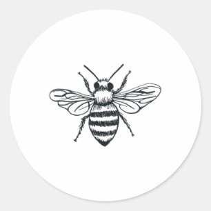 Niedliche Biene für Männer Frauen Mädchen Boy Grap Runder Aufkleber