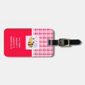 Niedliche Biene Gepäckanhänger (Vorderseite horizontal)