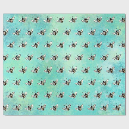 Niedliche Biene Geschenkpapier (Flach)