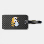 Niedliche Biene; Glatt Gepäckanhänger (Rückseite horizontal)