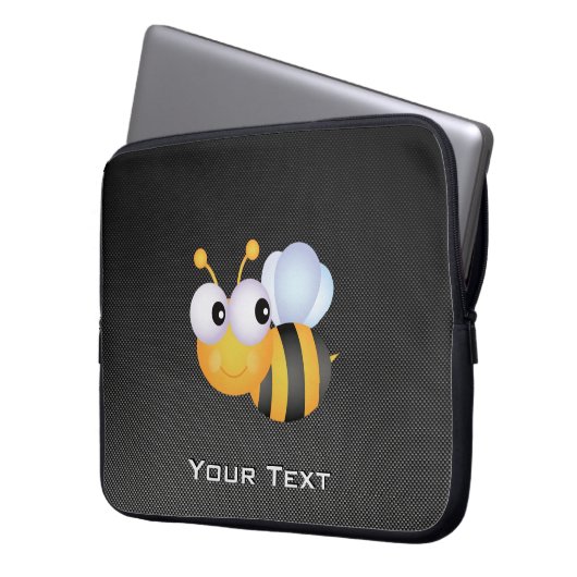 Niedliche Biene; Glatt Laptopschutzhülle (Vorderseite Links)