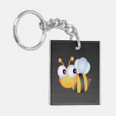 Niedliche Biene; Glatt Schlüsselanhänger (Vorderseite links)
