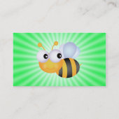 Niedliche Biene; grün Visitenkarte (Rückseite)
