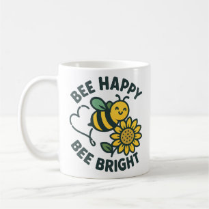 Niedliche Biene Happy Bright Sonnenblume Kaffeetasse