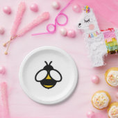 Niedliche Biene, Honigbiene, Hummel Pappteller (Party)