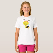 Niedliche Biene, kleine Biene, Honigbiene, Blume T-Shirt (Vorne ganz)