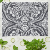 Niedliche Biene Mandala HandGezeichnet Geschirrtuch (Gefaltet)