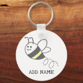 Niedliche Biene mit Kreuzstich-Muster Schlüsselanhänger (Rückseite)