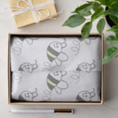 Niedliche Biene mit Kreuzstich-Muster Seidenpapier (Geschenk)