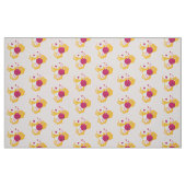 Niedliche Biene mit rosafarbenem Herzmuster Stoff (Fat Quarter (45,7 x 55,9 cm))