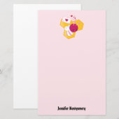 Niedliche Biene mit rosafarbenen Herzklopfen Briefpapier (Vorne/Hinten)