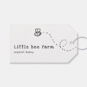 niedliche Biene mit rustikalem Krafthonig Geschenkanhänger (Vorderseite (Horizontal))