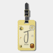 Niedliche Biene mit süßem Honig Gepäckanhänger (Vorderseite vertikal)