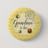 Niedliche Biene mit süßem Honig Oma-zu-Biene Button (Vorderseite)